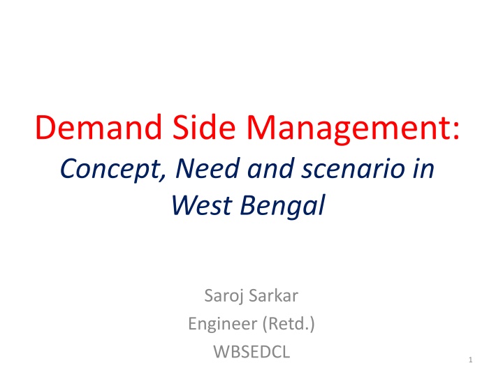 Demand Side Management in West Bengal