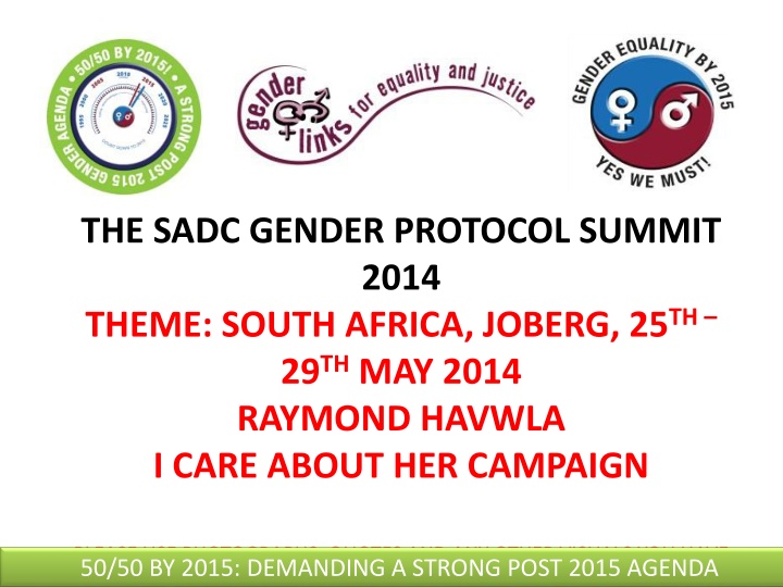 Promoting Gender Equality: I Care About Her Campaign Presentation