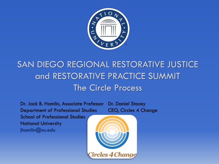 Restorative Justice & Practice Summit: Exploring Circle Process and Core Values