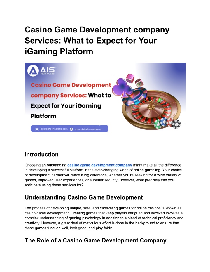 casino game development company services what n.w