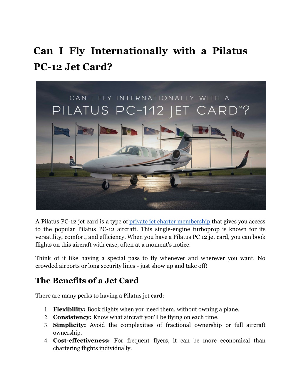 can i fly internationally with a pilatus l.w