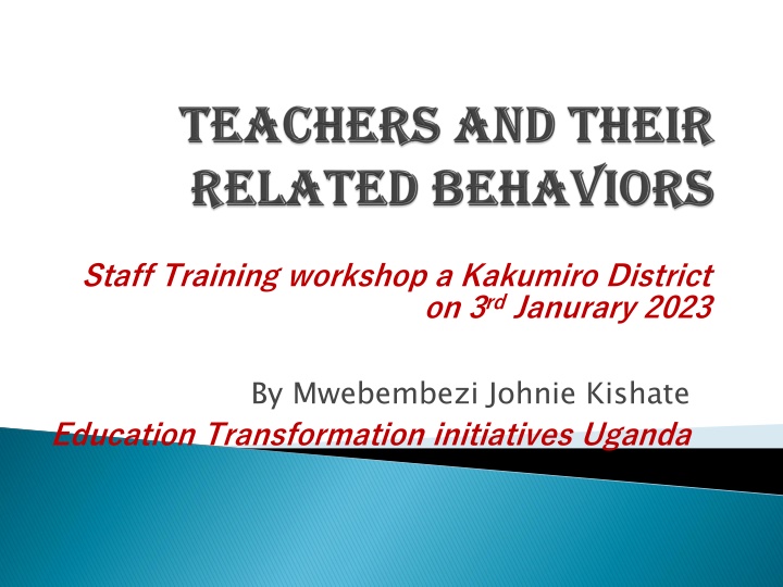 Insights from Staff Training Workshop in Kakumiro District