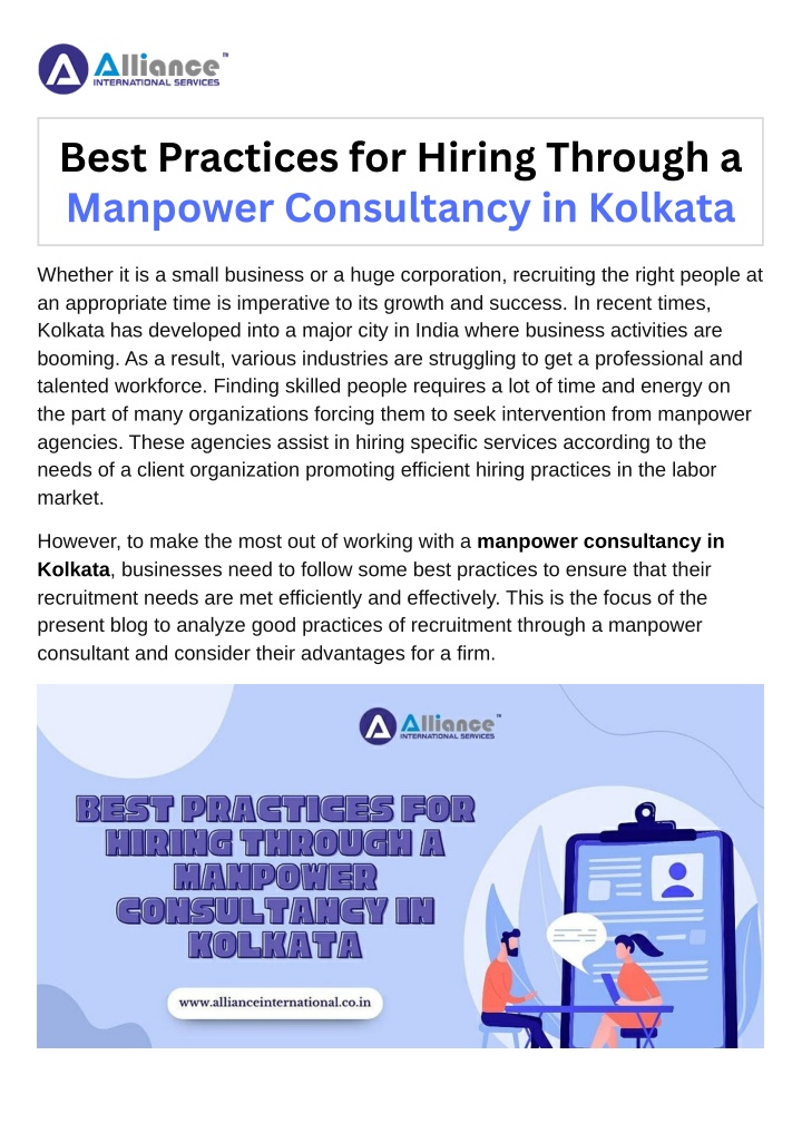 best practices for hiring through a manpower n.w