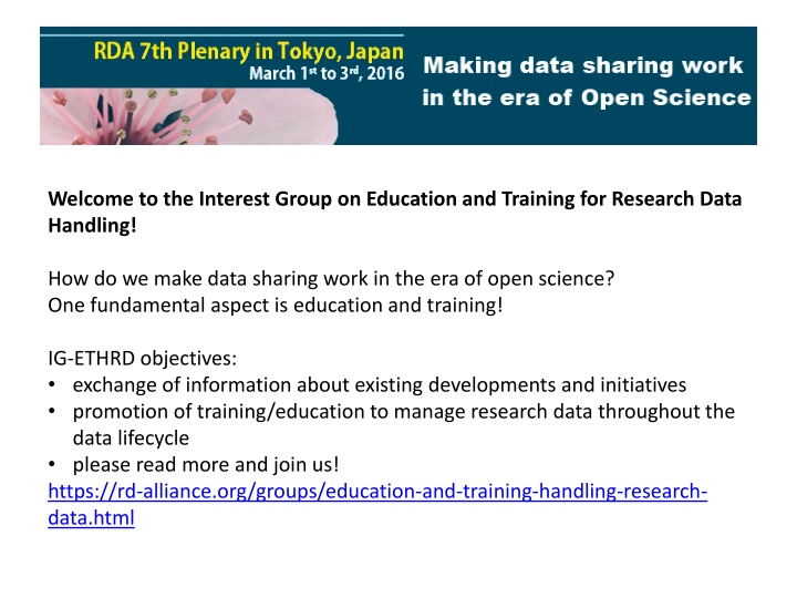 Enhancing Data Handling Skills in Research Professions for Open Science Era