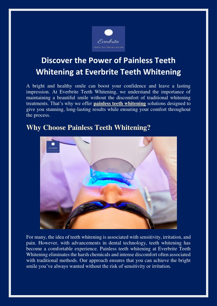 discover the power of painless teeth whitening n.w