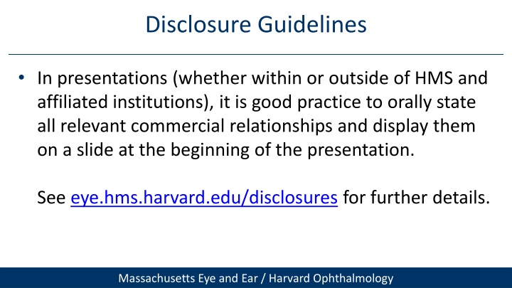 Guidelines for Commercial Disclosure in Presentations