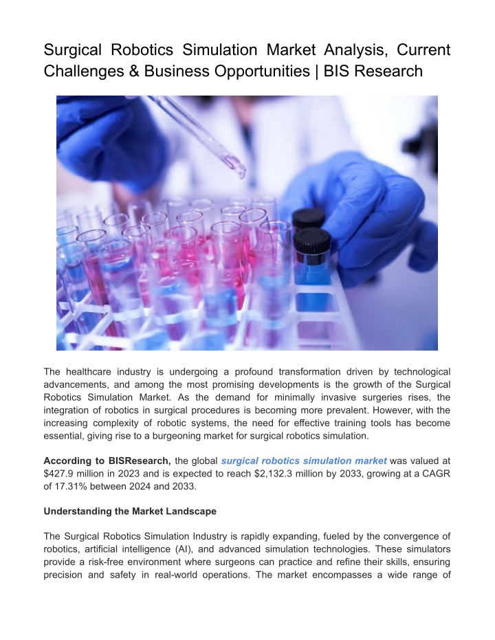 surgical robotics simulation market analysis n.w