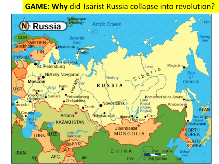 The Collapse of Tsarist Russia Through a Game
