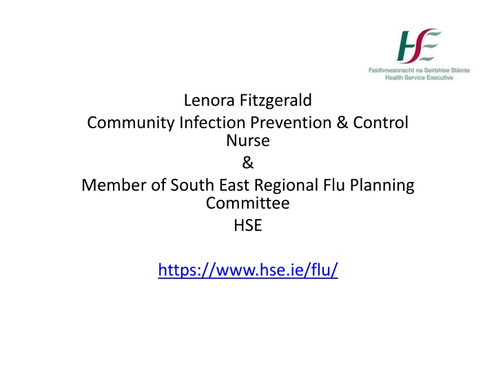 Lenora Fitzgerald - Community Infection Prevention & Control Nurse