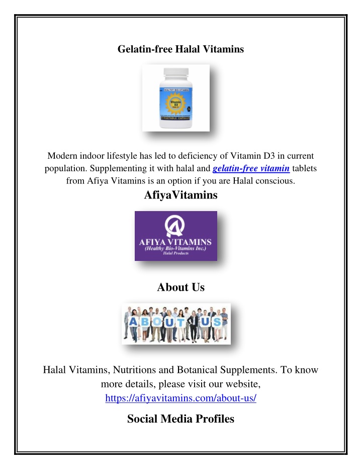 gelatin free halal vitamins n.w