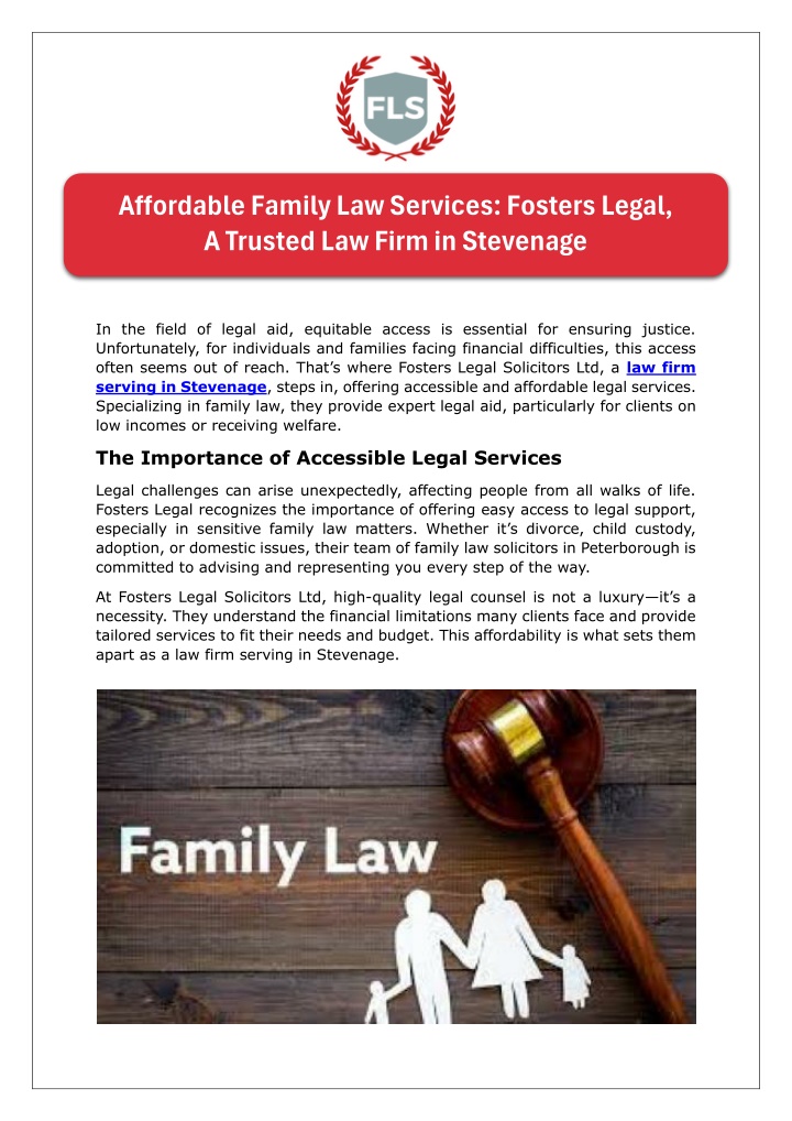 affordable family law services fosters legal n.w