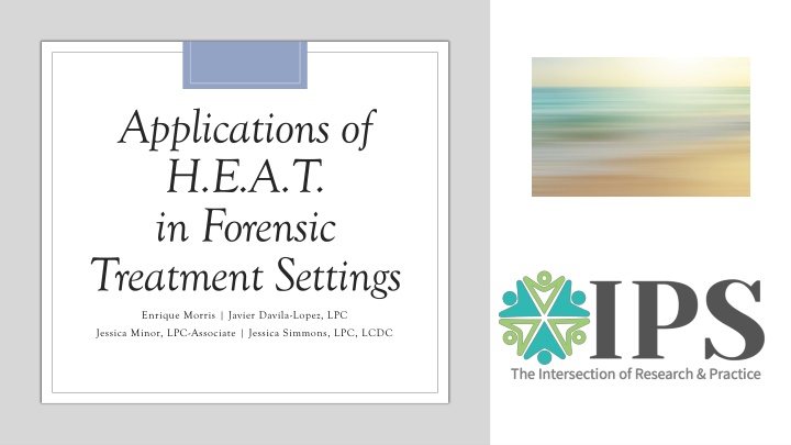 H.E.A.T. Program in Forensic Treatment: Enhancing Cultural Competence
