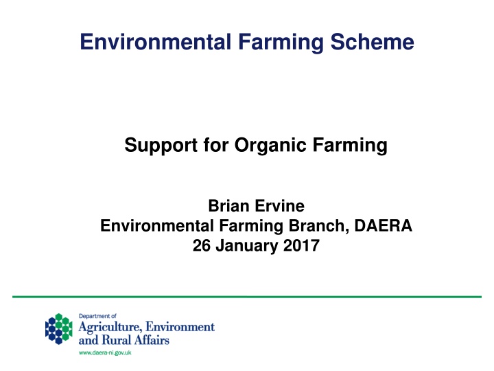 Organic Farming Support Program Overview
