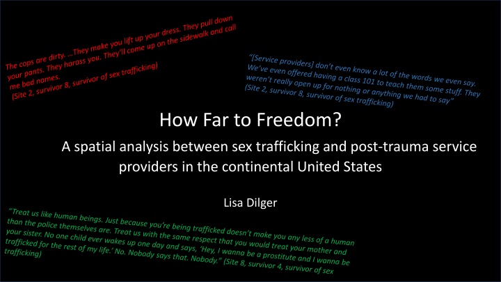 Spatial Analysis of Sex Trafficking and Post-Trauma Service Providers in the United States