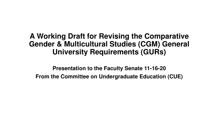 Proposed Changes to University's Diversity Requirements: A Comprehensive Overview