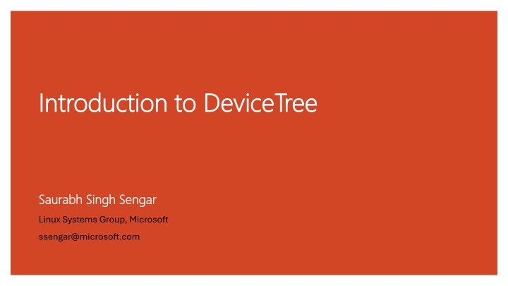 DeviceTree in Linux Systems
