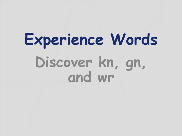 Fun with Phonics: Discovering Kn, Gn, and Wr Sounds Through Interactive Activities
