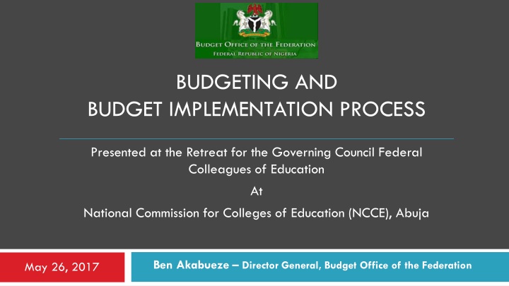Budgeting and Budget Implementation Process in Government