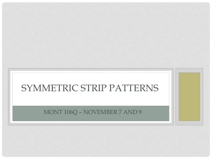 Mathematical Patterns in Architecture and Culture