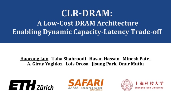 CLR-DRAM: Dynamic Capacity-Latency Trade-off Architecture