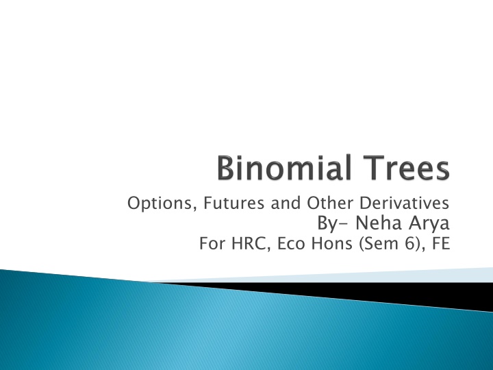Pricing European Call Option Using Binomial Tree Model