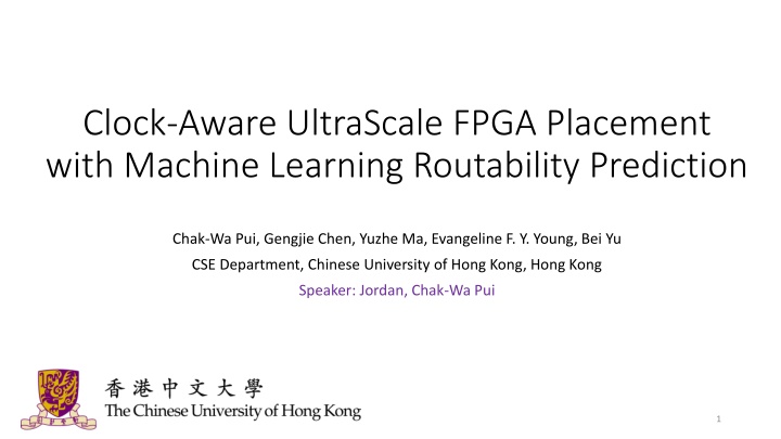 Clock-Aware UltraScale FPGA Placement with Machine Learning Routability Prediction