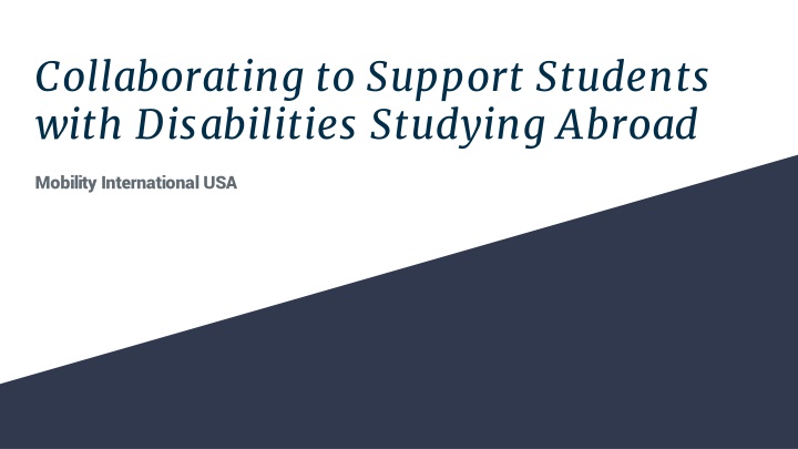 Collaborating to Support Students with Disabilities Studying Abroad