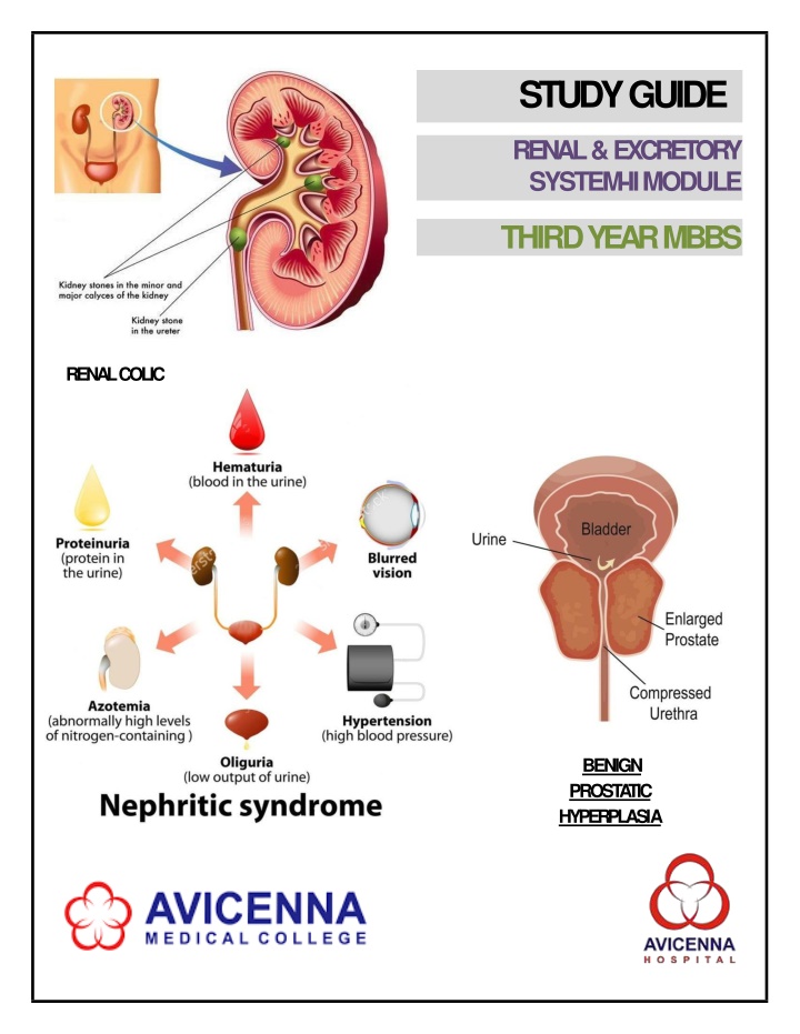 Comprehensive Study Guide for Renal & Excretory System II Module in Third Year MBBS