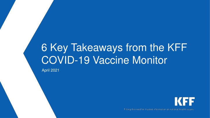 Key Takeaways from KFF COVID-19 Vaccine Monitor April 2021