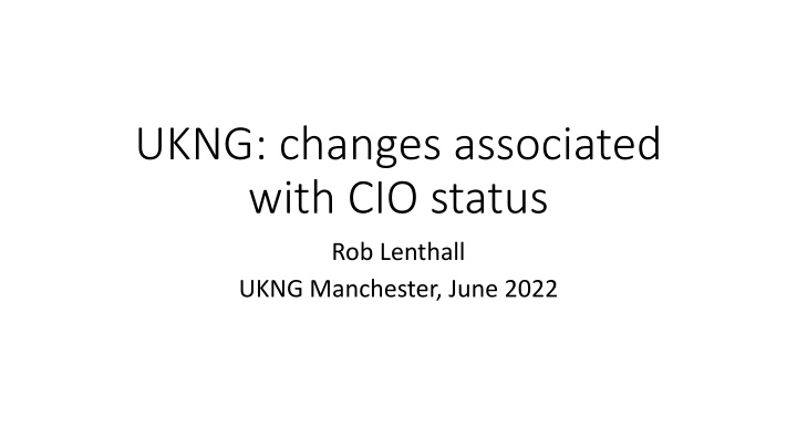 Requirements and Challenges for Charitable Incorporated Organisation (CIO) Status in the UK