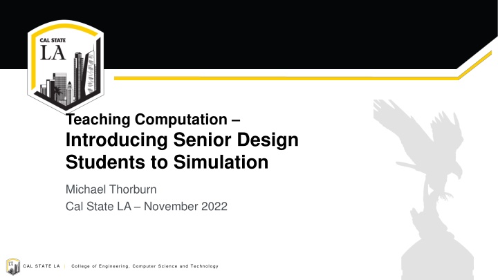 Comprehensive Guide for Teaching Computation in Senior Design - Cal State LA