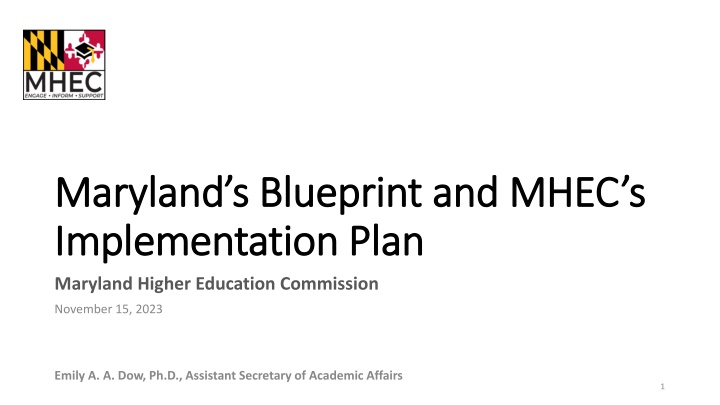 Maryland's Blueprint for Education: Implementation and Accountability