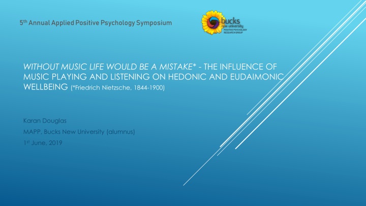 The Impact of Music on Wellbeing: Insights from Applied Positive Psychology Symposium