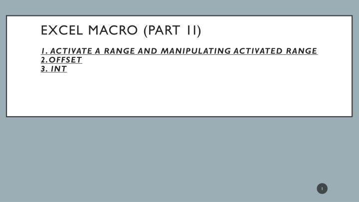 Object Properties and Hierarchy in Excel VBA