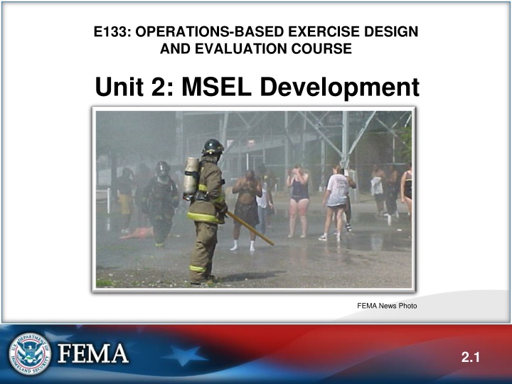 Operations-Based Exercise Design Steps and Objectives Overview