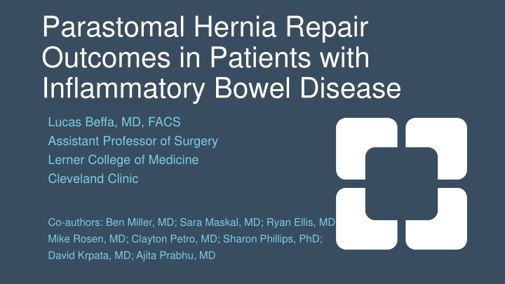 Outcomes of Parastomal Hernia Repair in Inflammatory Bowel Disease Patients