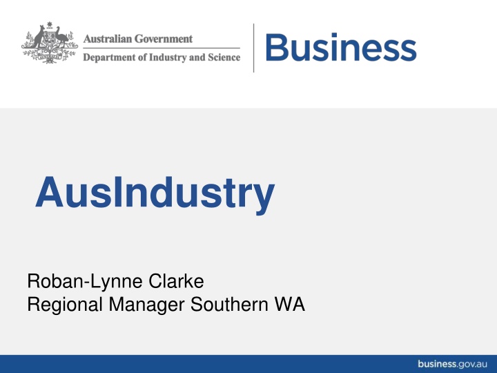 AusIndustry Business Services Overview