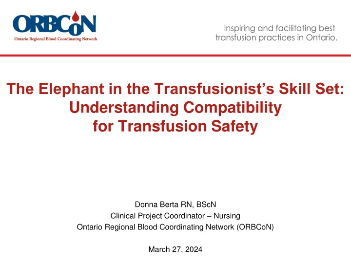 Blood Compatibility for Safe Transfusions
