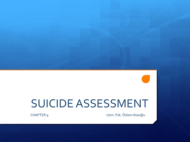 Suicide Risk Assessment in Therapy