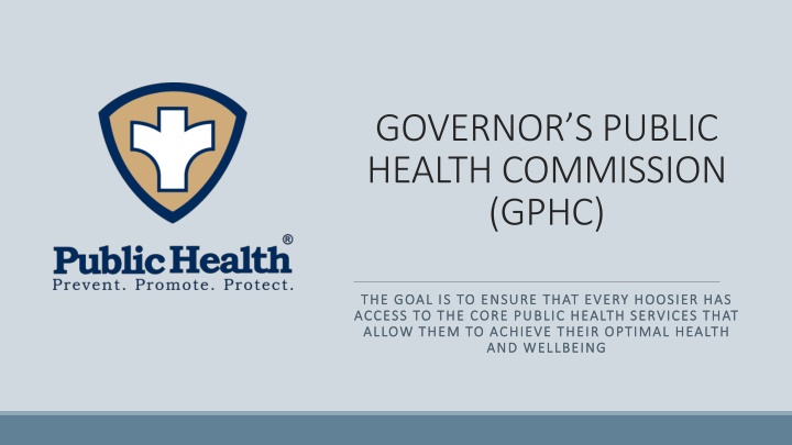 Indiana's Public Health Initiatives and Funding Requirements
