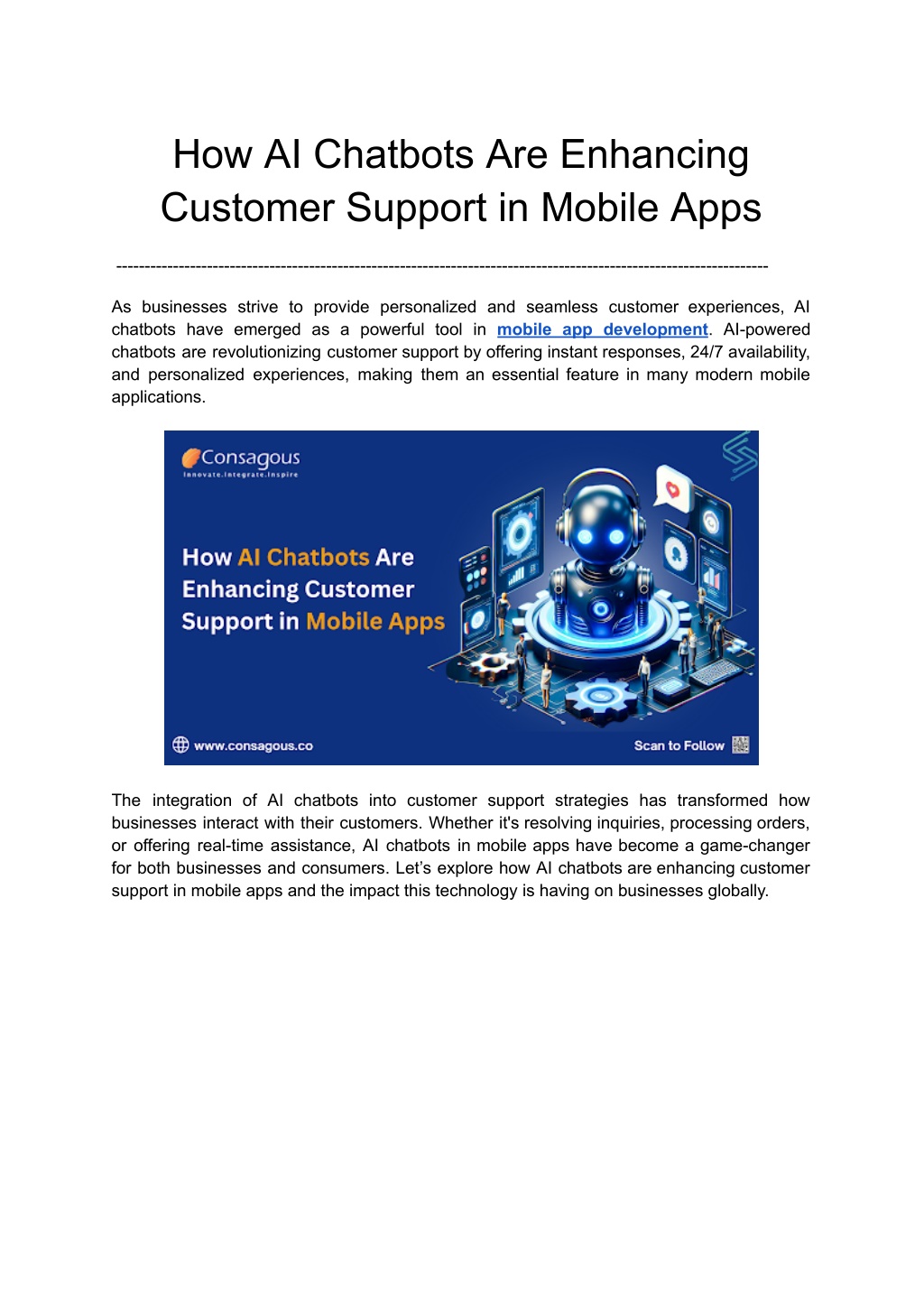 how ai chatbots are enhancing customer support l.w