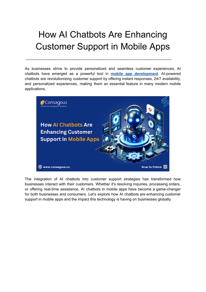 how ai chatbots are enhancing customer support n.w
