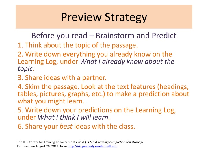 Reading Comprehension Strategies for Effective Learning