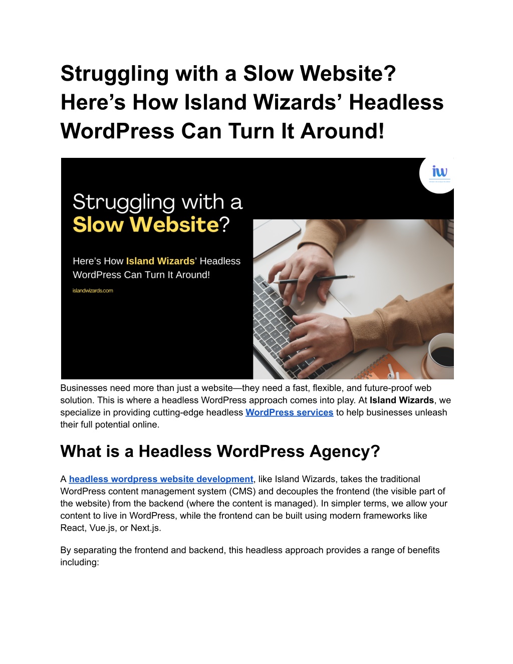 struggling with a slow website here s how island l.w