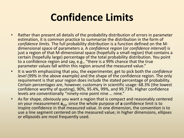 Confidence Limits in Parameter Estimation