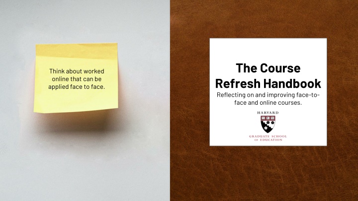 Reflect and Improve: The Course Refresh Handbook