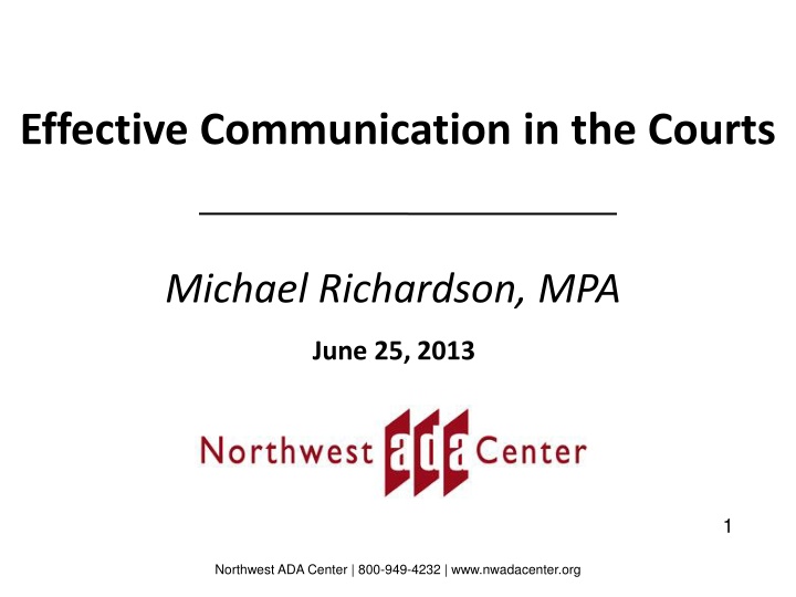 Effective Communication in Courts for People with Disabilities