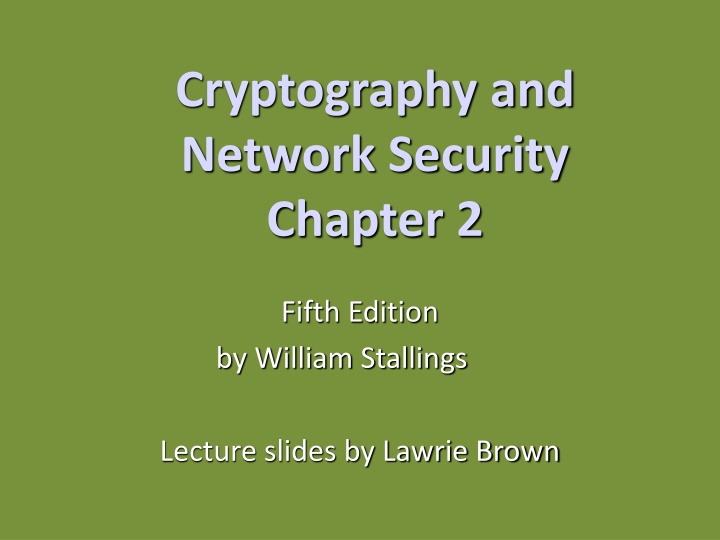 Fundamentals of Cryptography and Network Security