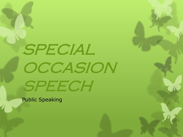 Special Occasion Speeches: Types and Examples