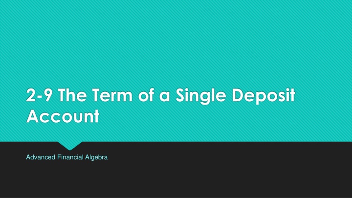 Exponential Variable Solving in Financial Algebra